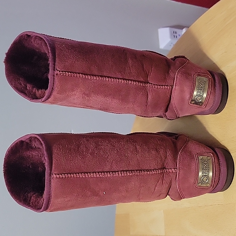 Burgandy Austrailian Luxe Boots - Picture 3 of 12
